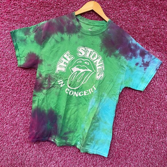 The Rolling Stones in Concert Oversized Rock Band Tie Dye S - Picture 3 of 4